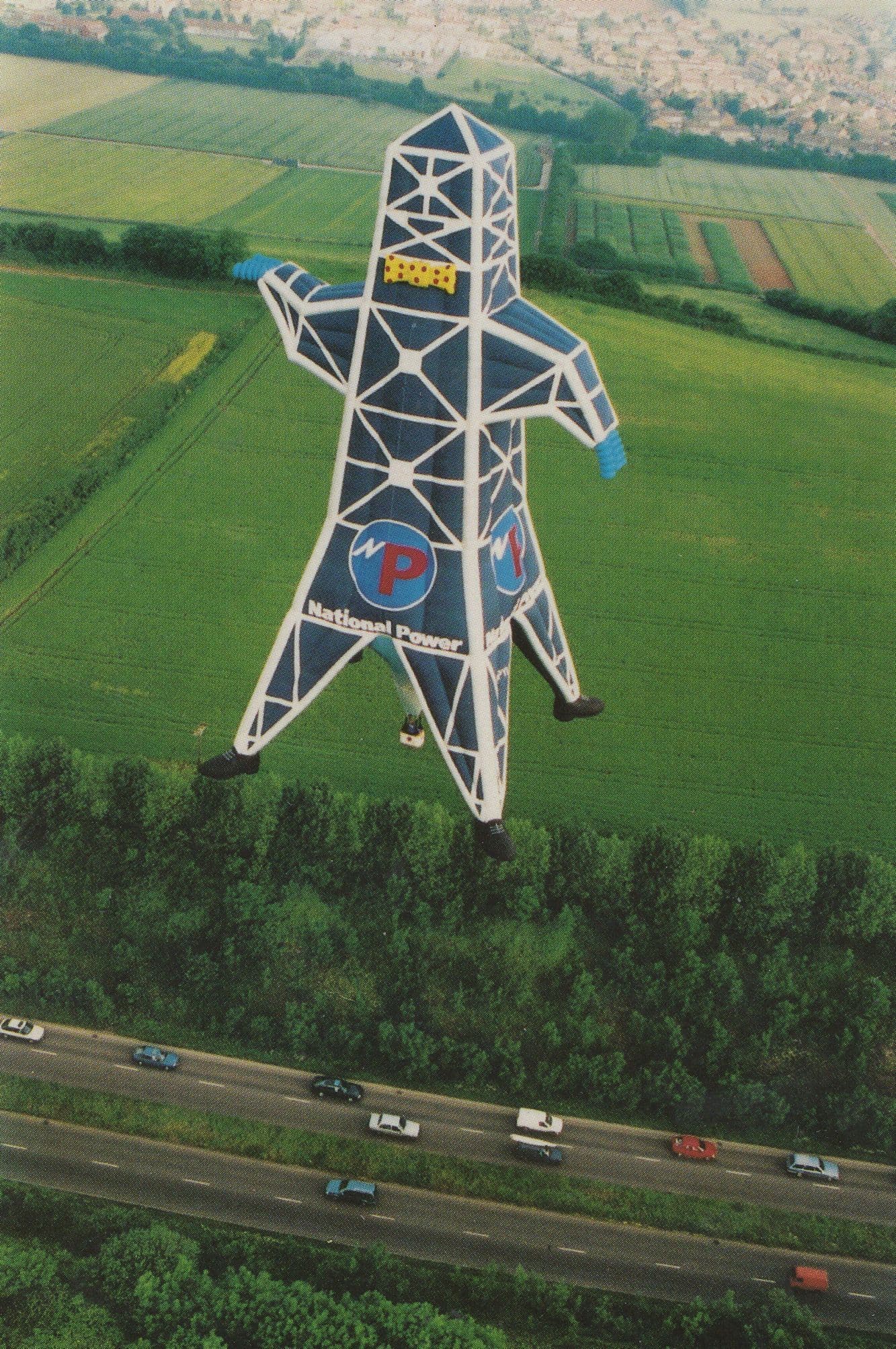 National Power Hot Air Balloon Amazing Advertising Postcard