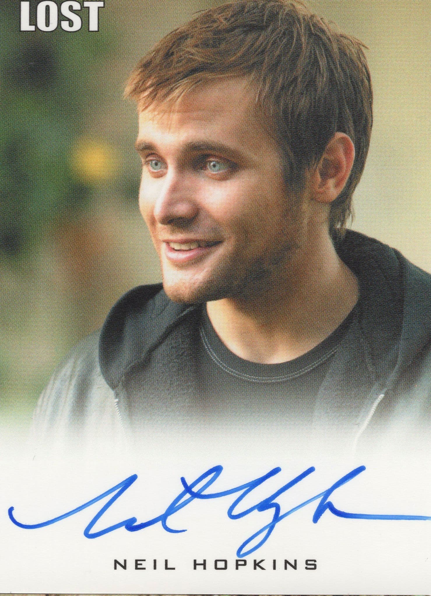 Neil Hopkins Lost TV Show Hand Signed Autograph Card Photo