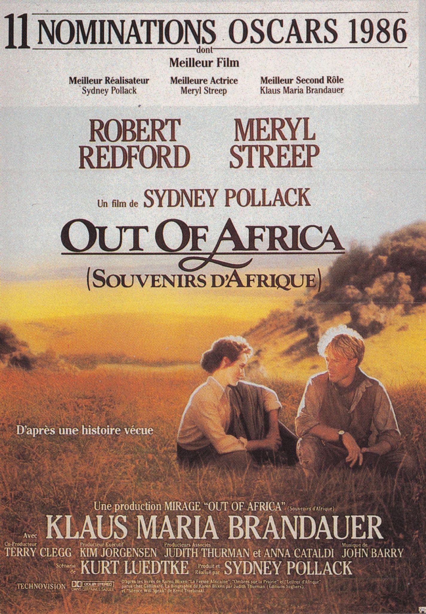 Out Of Africa Meryl Street Robert Redford Film Poster Postcard