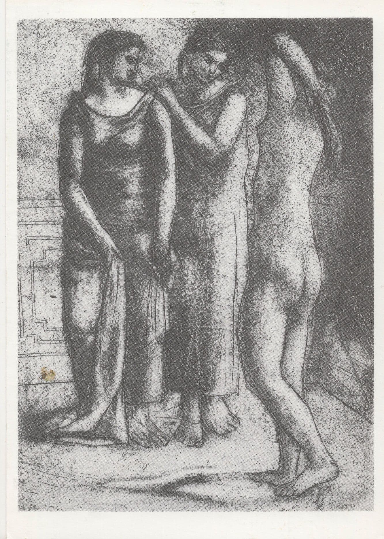 Pablo Picasso Group Of Three Women Painting Postcard