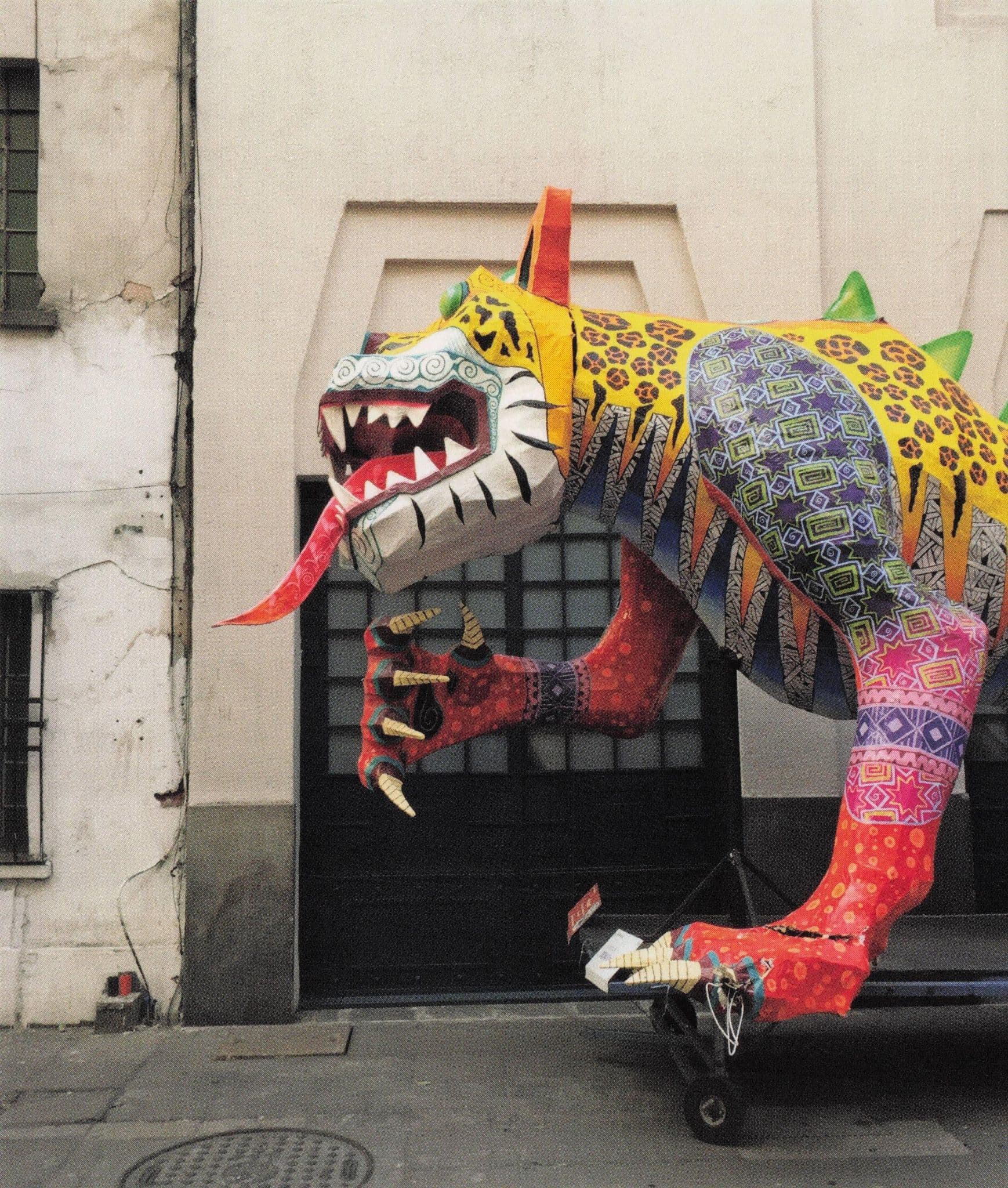 Papier Mache Mythological Monster Dragon at Museo Arte Mexico Photo Postcard