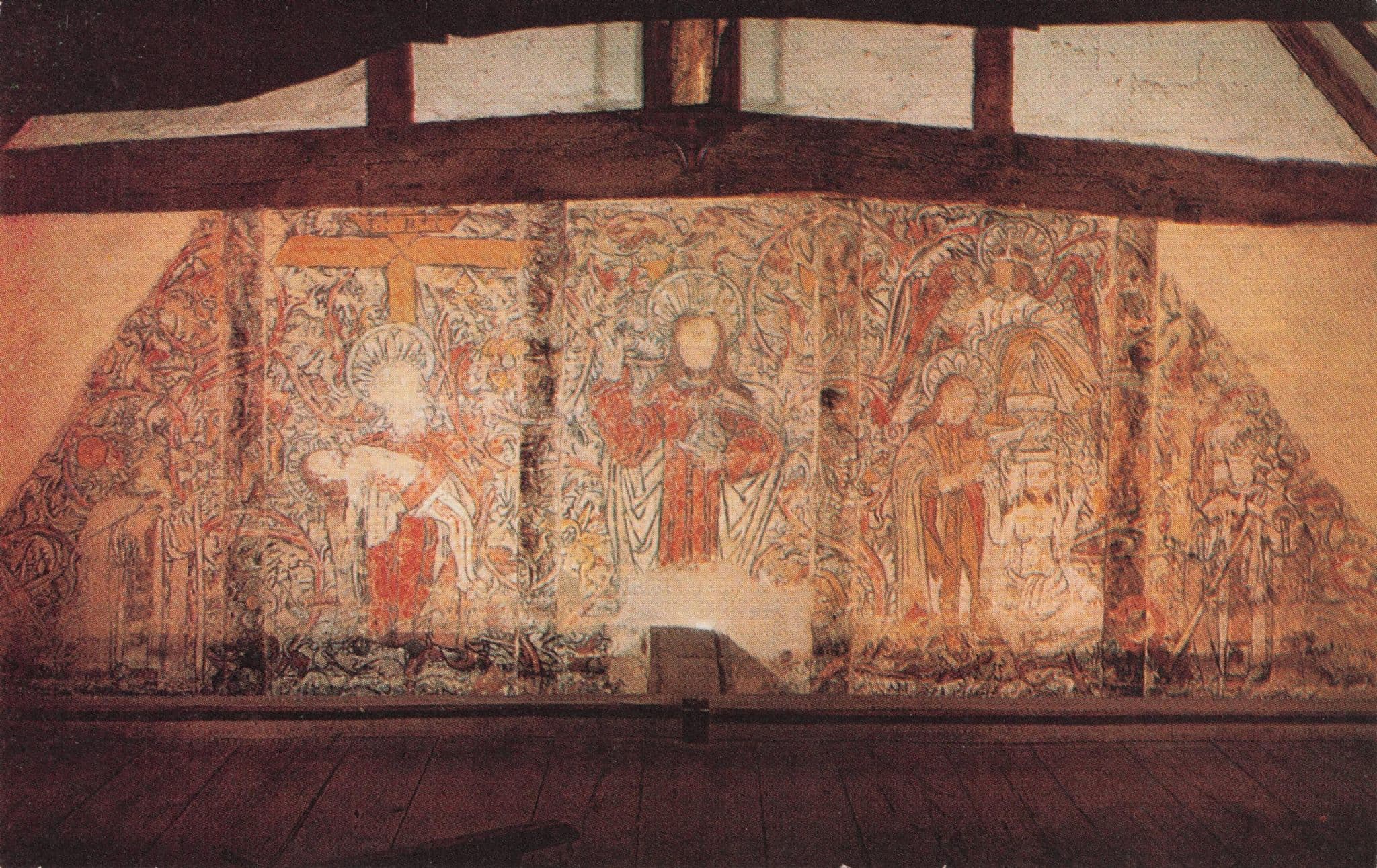 Piccotts End Medieval Murals Upper Painting Wall Mural Postcard