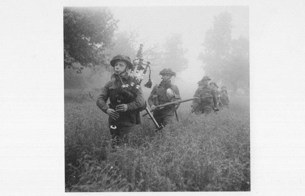 7th Seaforth Highlanders Piper WW2 Military Operation Epsom Postcard