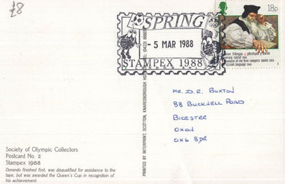 80th Anniversary of Dorando Pietri London Marathon Olympics FDC Postcard