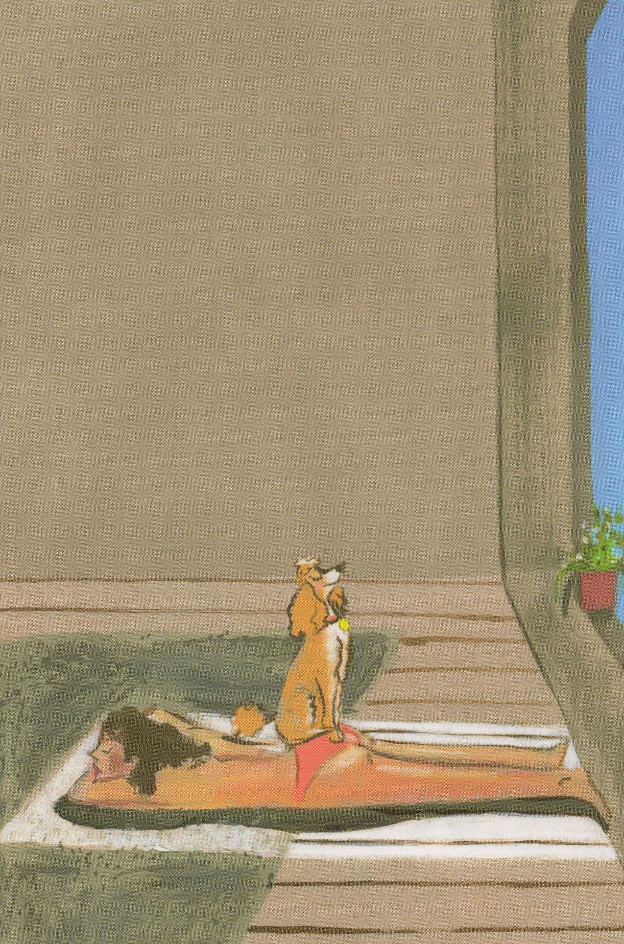 Posh Dog On Sexy Lady Owners Bum Comic Postcard