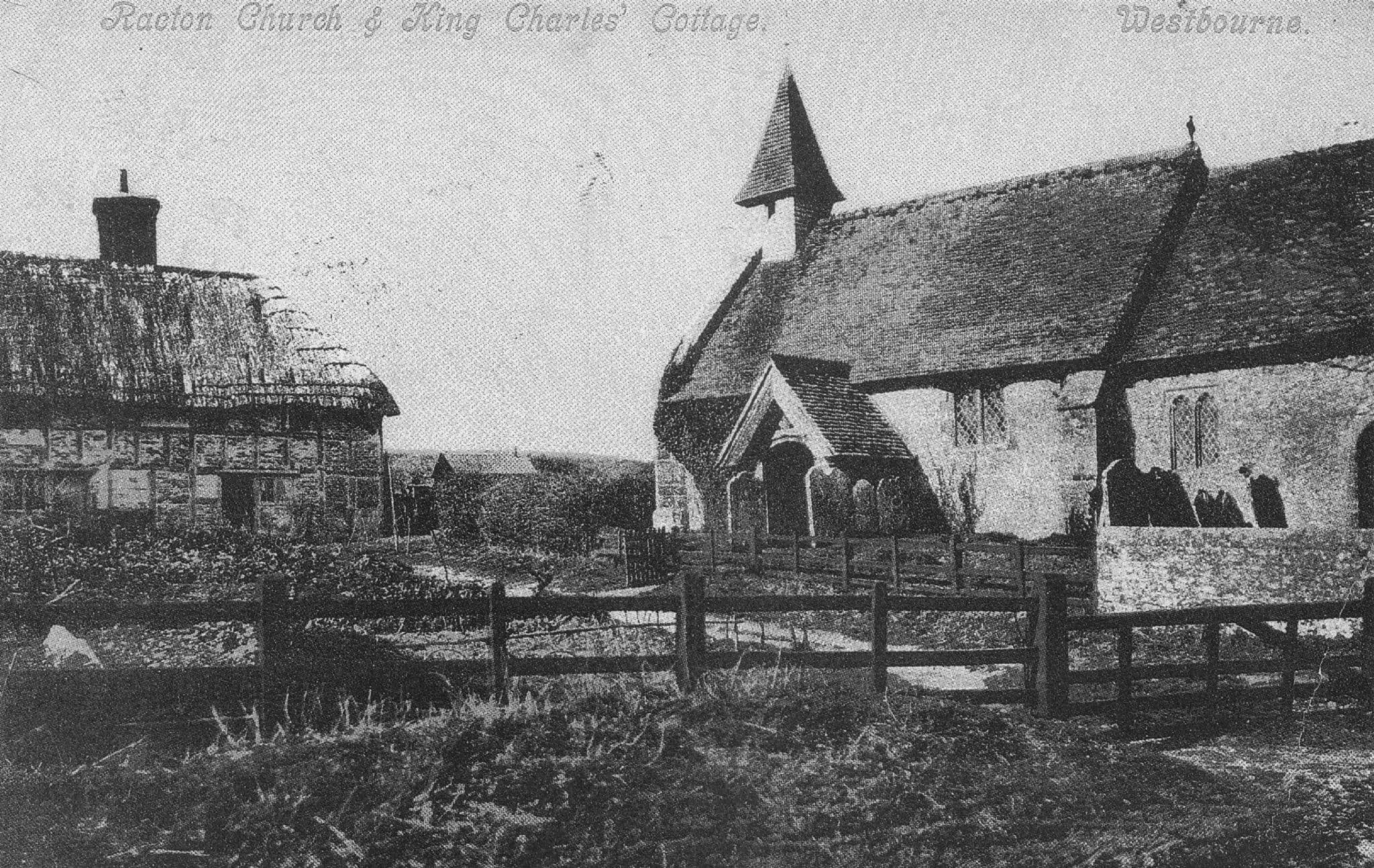 Racton 12th Century Parish Church in 1904 Sussex Postcard