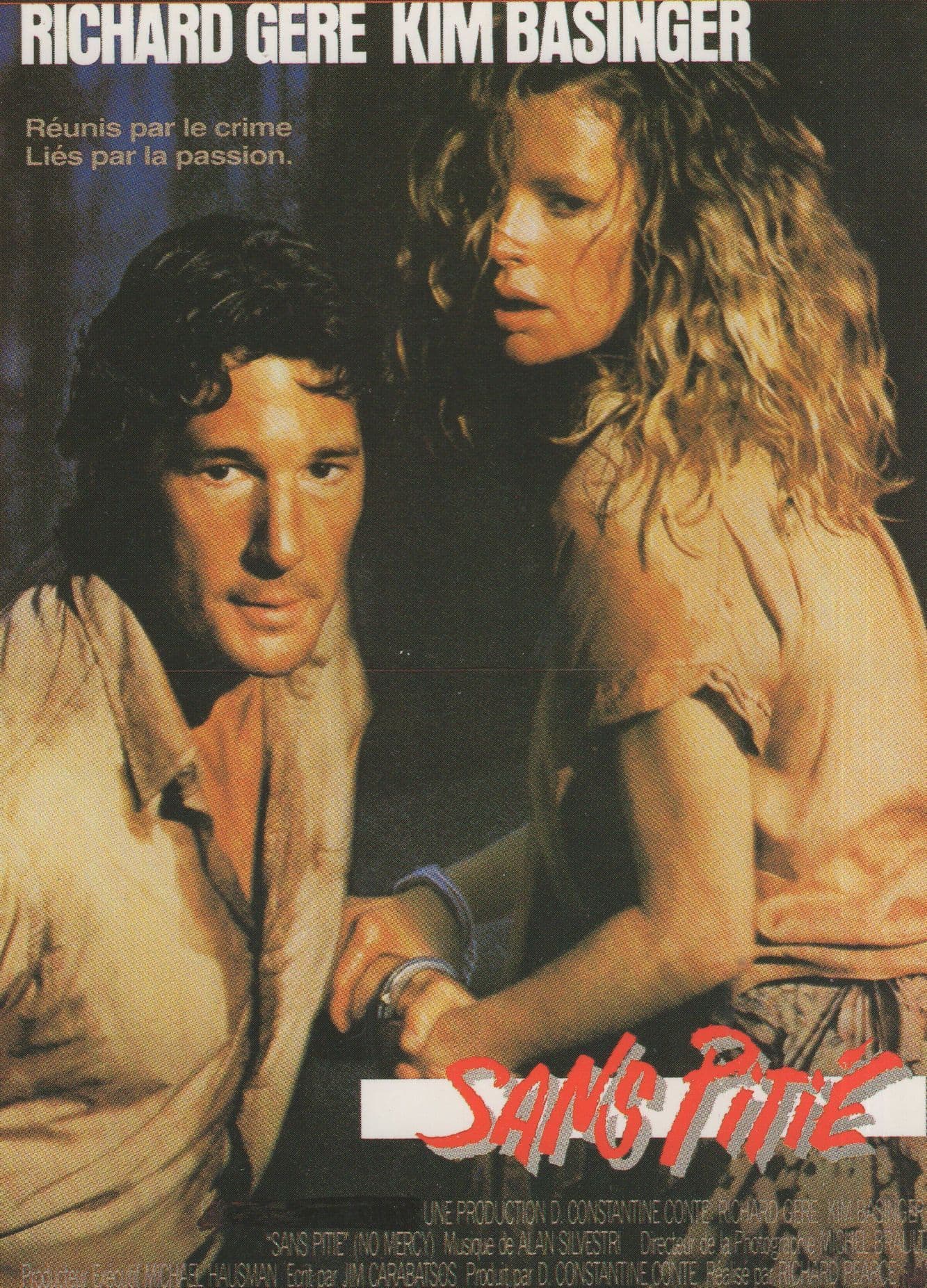 Richard Gere Kim Basinger Sans Pitie Film Rare French Postcard