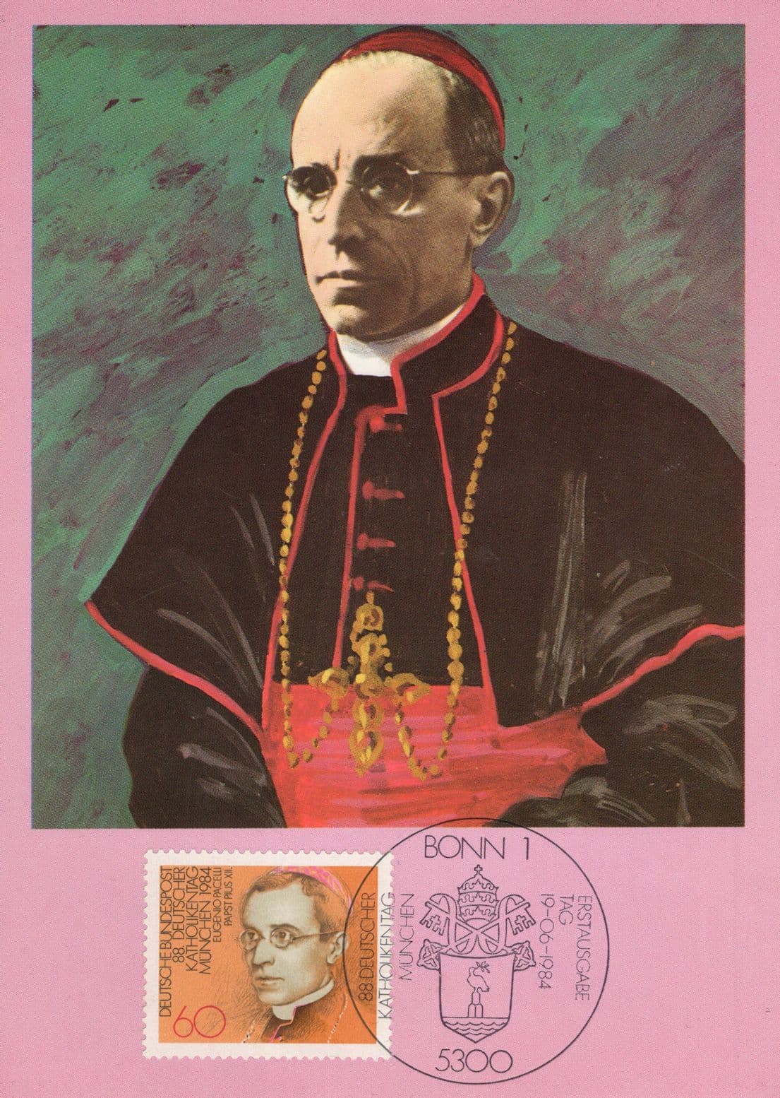 88th German Catholic Day Priest 1984 First Day Cover Postcard