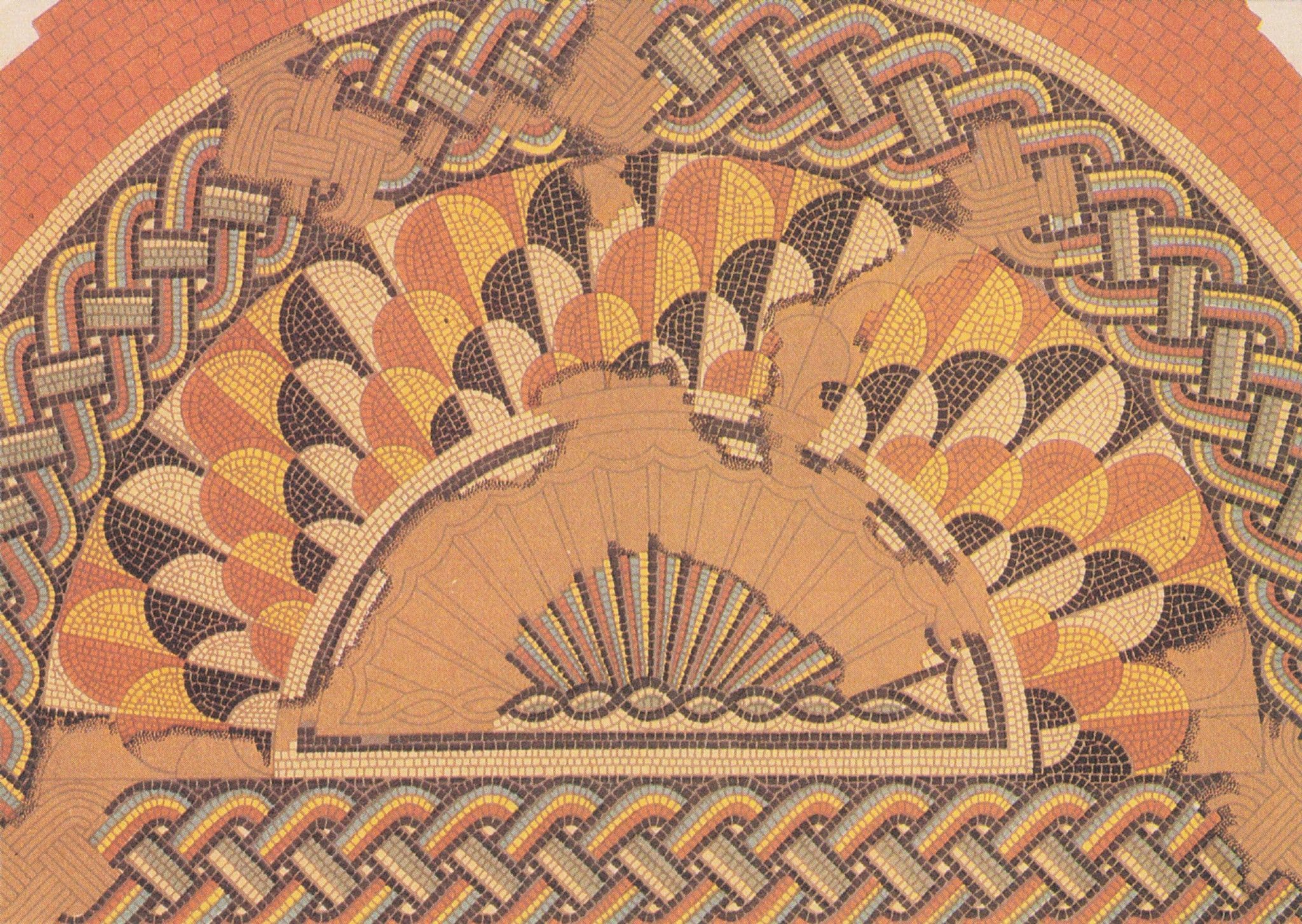 Roman Mosaic Panel Bucklersbury Old London Pavement Rare Postcard
