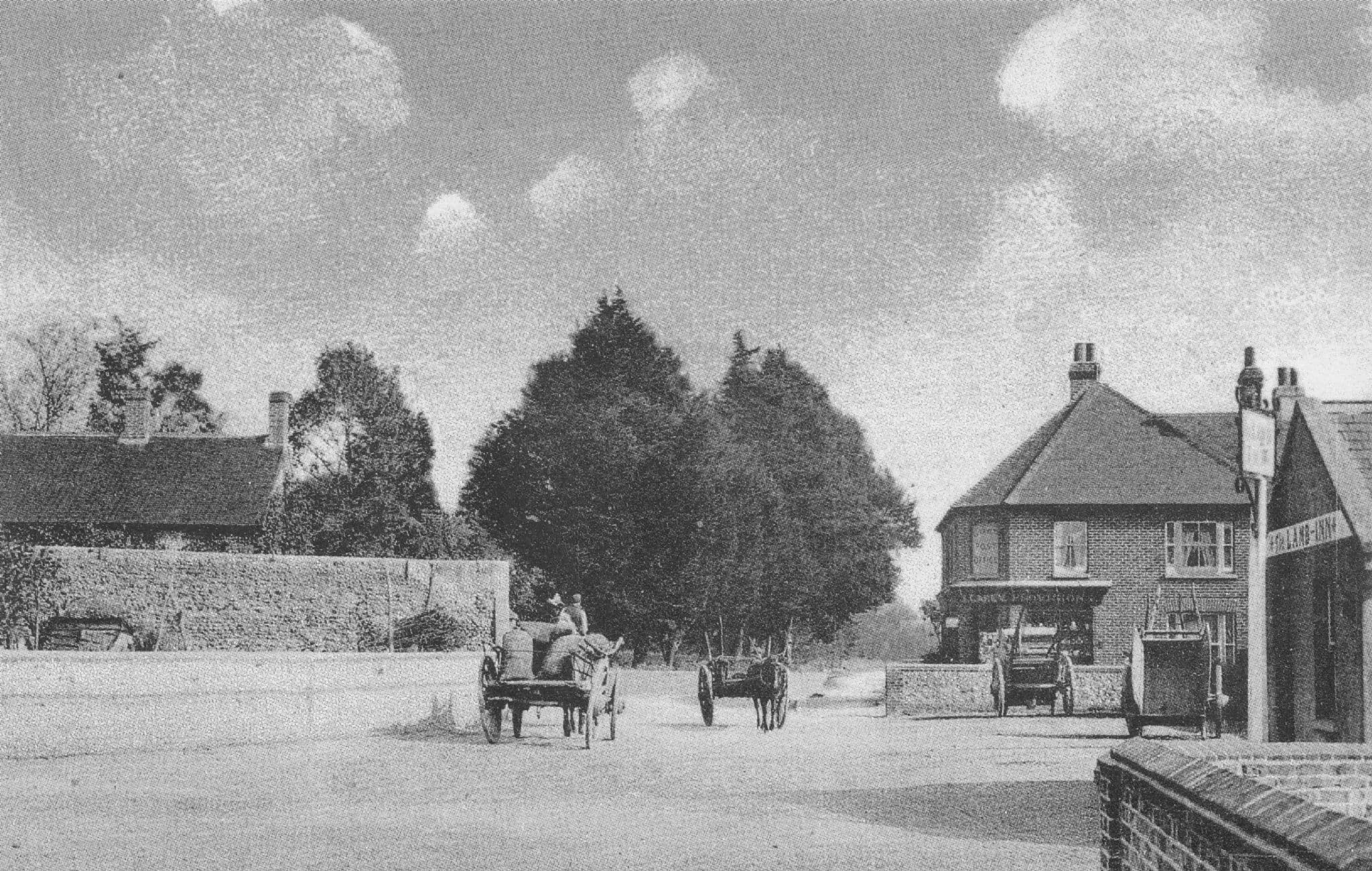 Salvington Road Durrington Old Lamb Pub Sussex Postcard