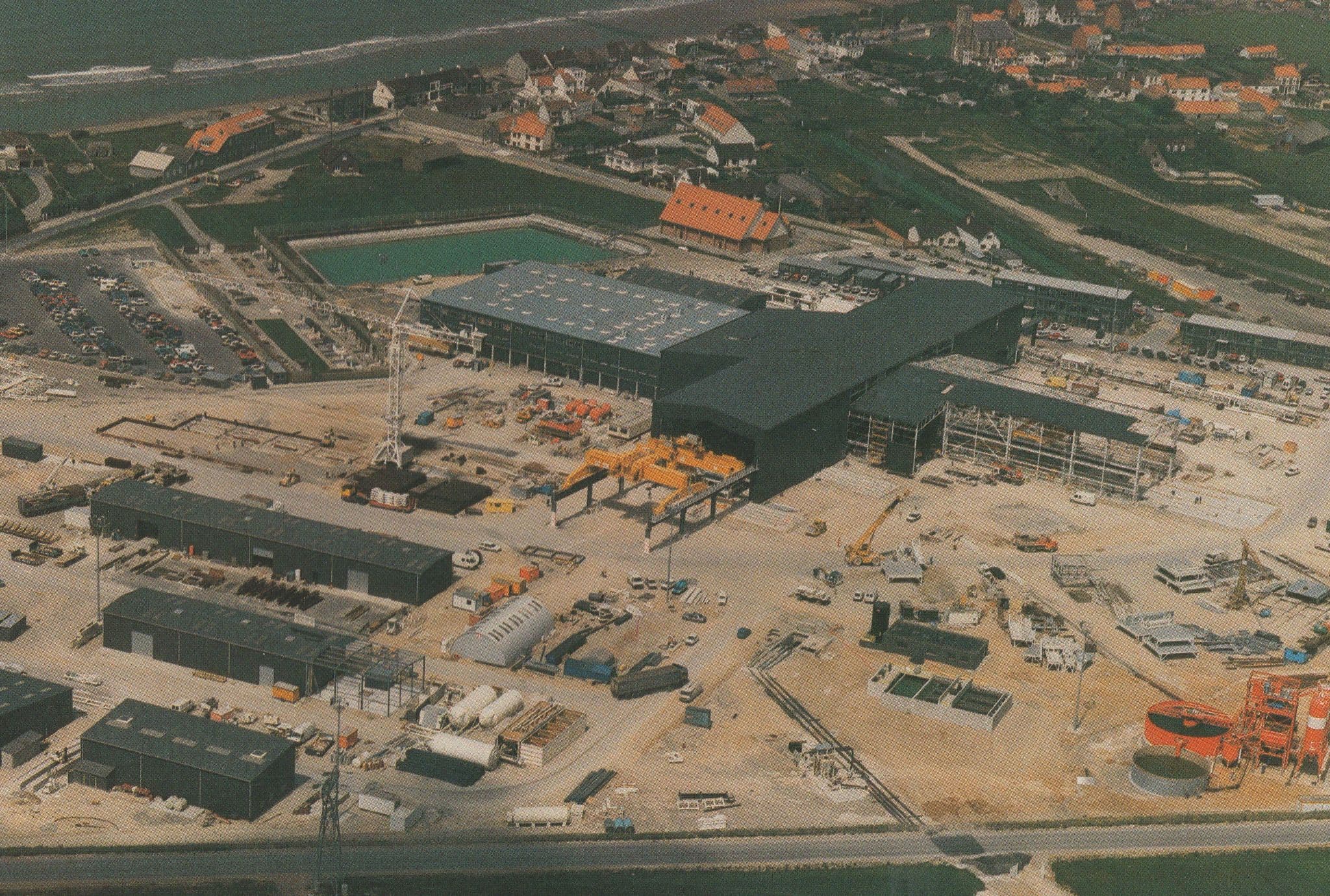 Sangatte Site Euro Tunnel Aerial Construction Postcard