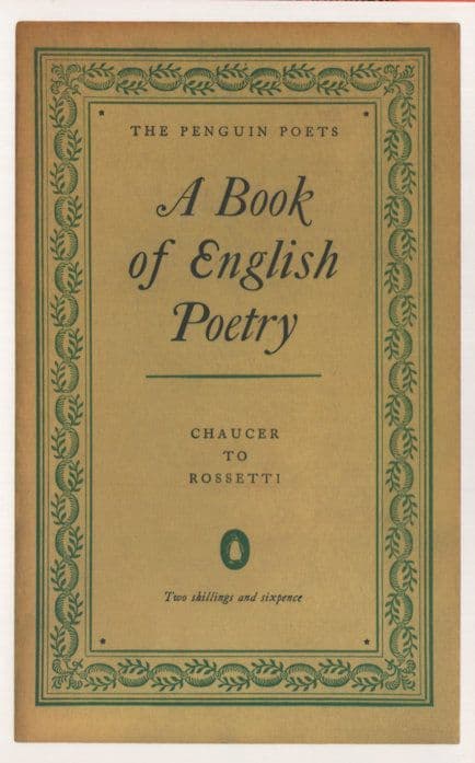 A Book Of English Poetry Chaucer To Rossetti 1950 Book Postcard