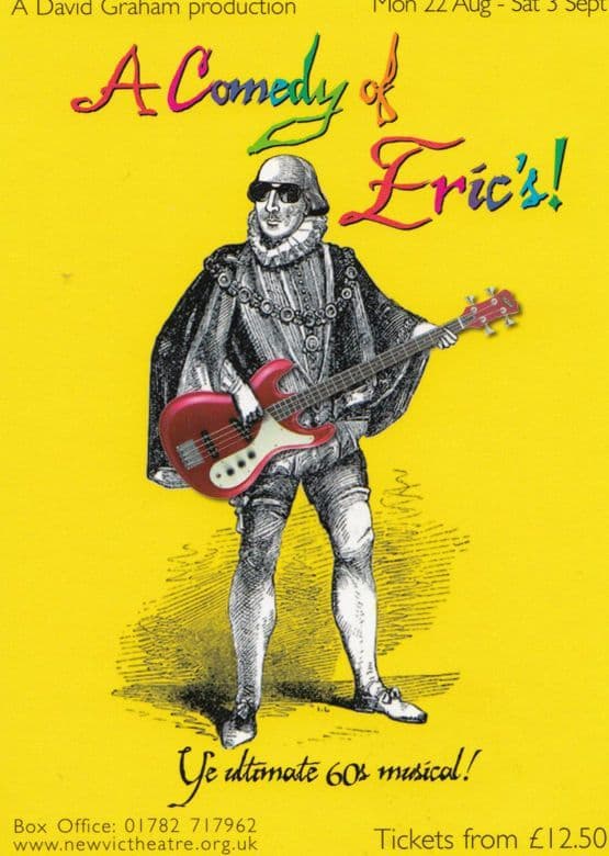 A Comedy Of Erics Musical Play New Vic Theatre Gala Poster Postcard Style Card