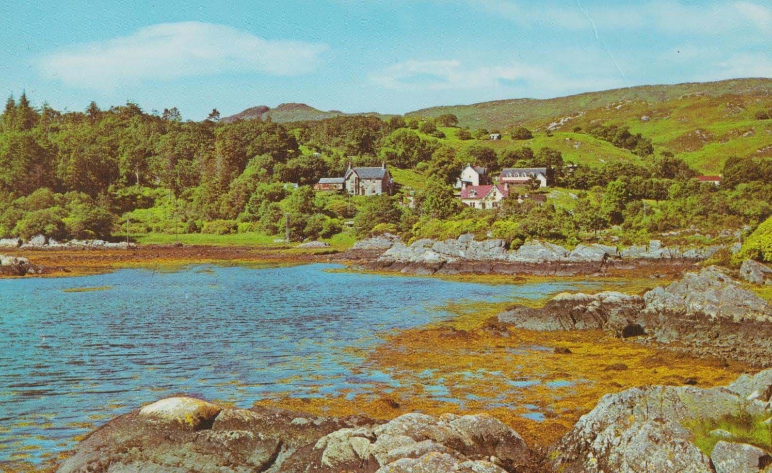 A Corner Of Glenborrowdale Ardnamurchan Aerial 1970s Scottish Postcard