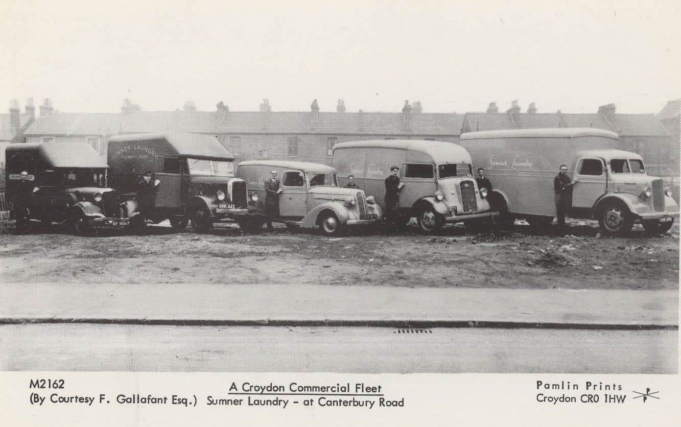 A Croydon Commercial Fleet Surrey Old Car Van Transport Postcard