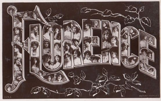A Girls Named Called FLORENCE Old Theatre Star Actress Images Name RPC Postcard