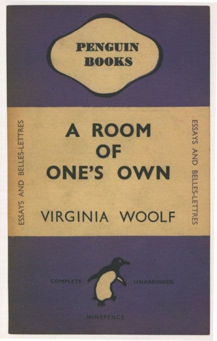 A Room Of Ones Own Virginia Woolf 1945 Book Postcard