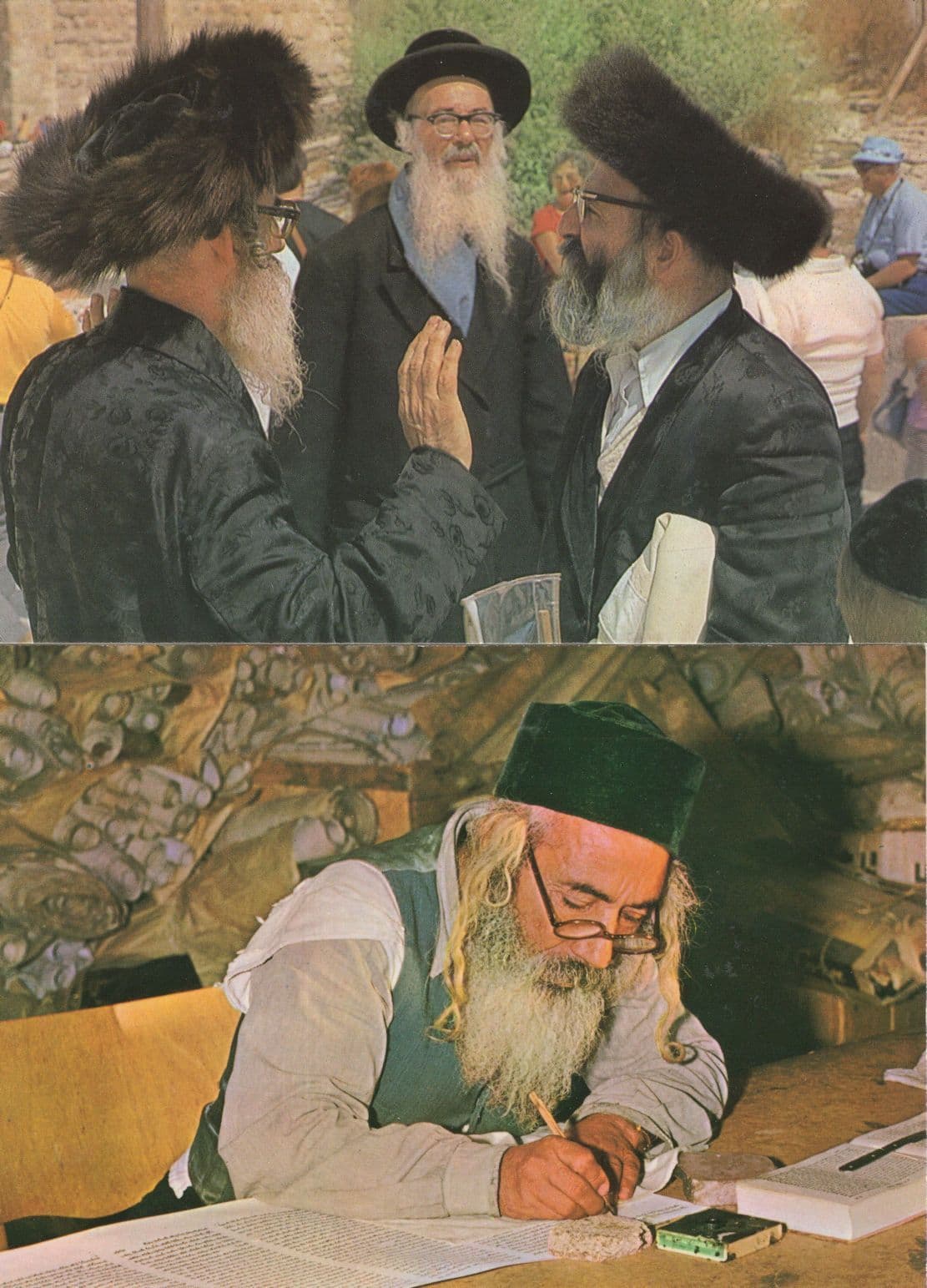 A Scribe Writing On Goats Skin Jerusalem Isreal 2x Postcard