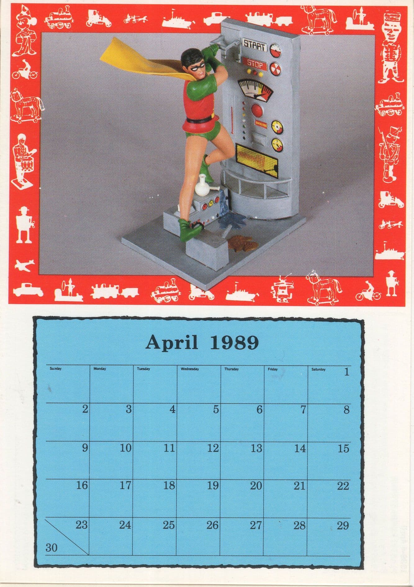 Batman & Robin Assembly Kit Toy Doll Calendar Postcard