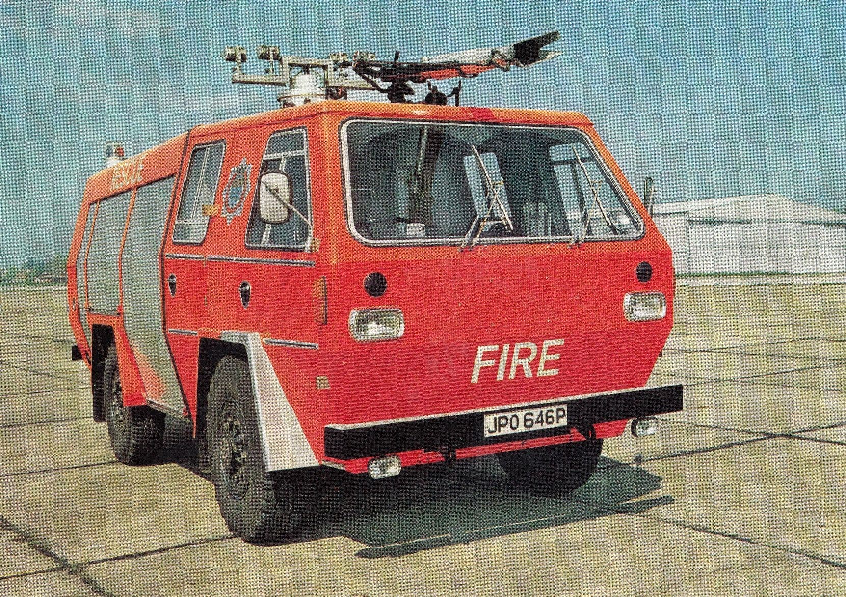 Crash Tender West Sussex Fire Engine Brigade Postcard