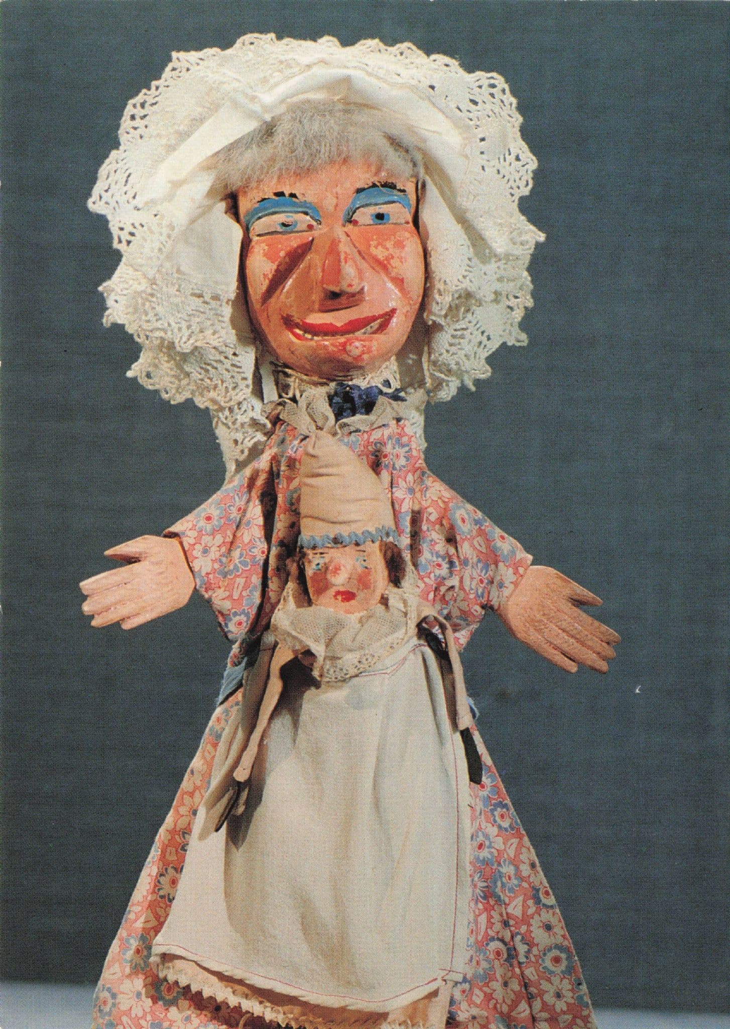 1910 Antique Punch & Judy Show Glove Puppet Theatre Rare Postcard