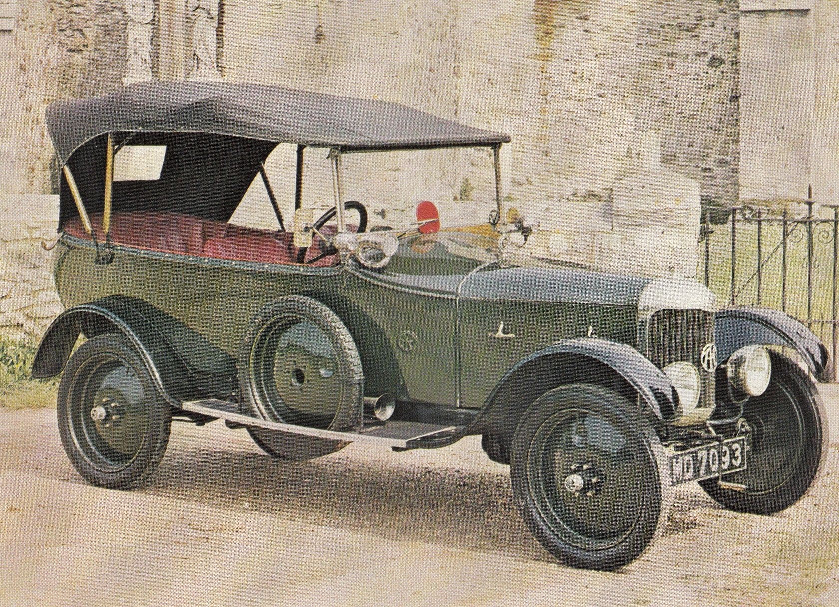 1921 AC Four Cylinder Anzani Engine Classic Car Postcard