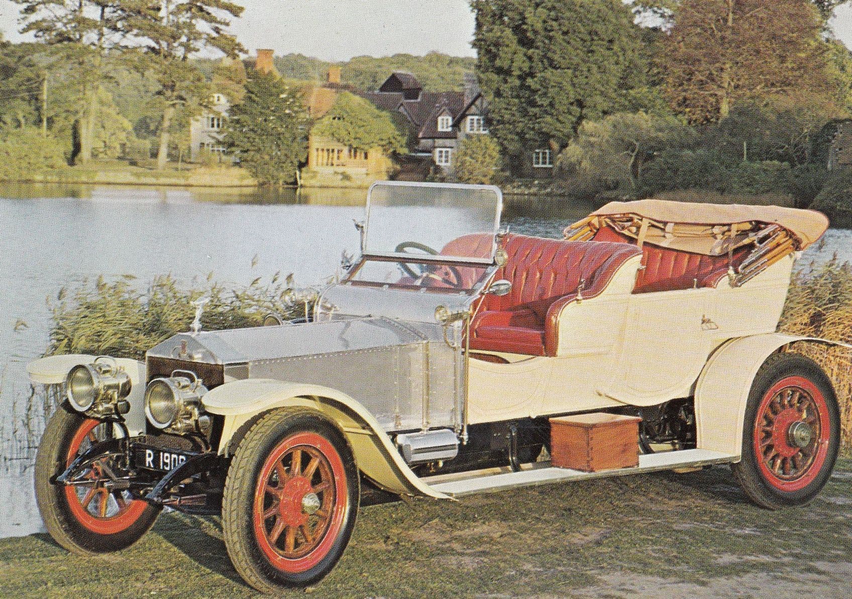 1909 Rolls Royce Silver Ghost 7 Litre Classic Car Postcard