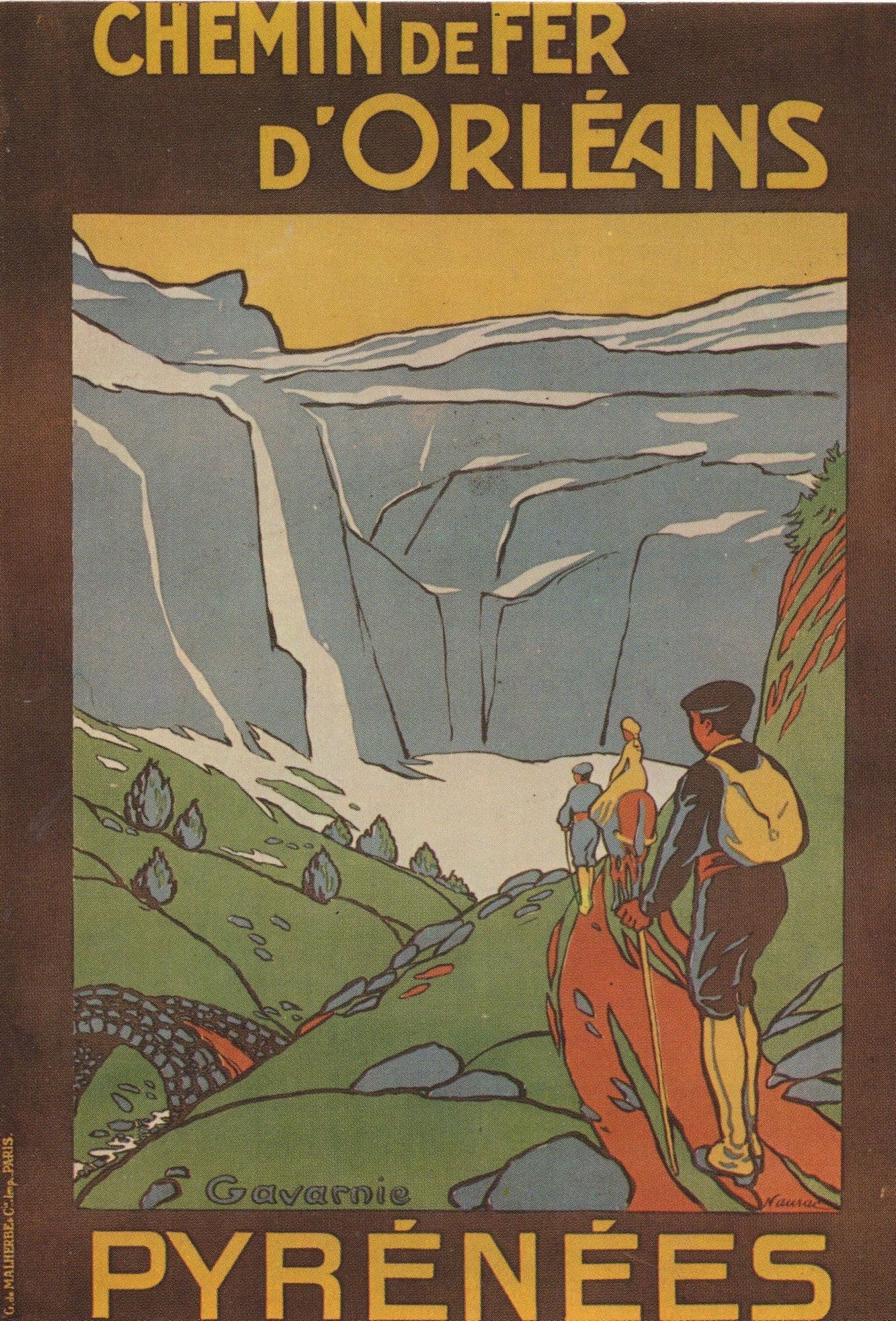 Chemins De Fer D'Orleans Pyrenees French Advertising Postcard
