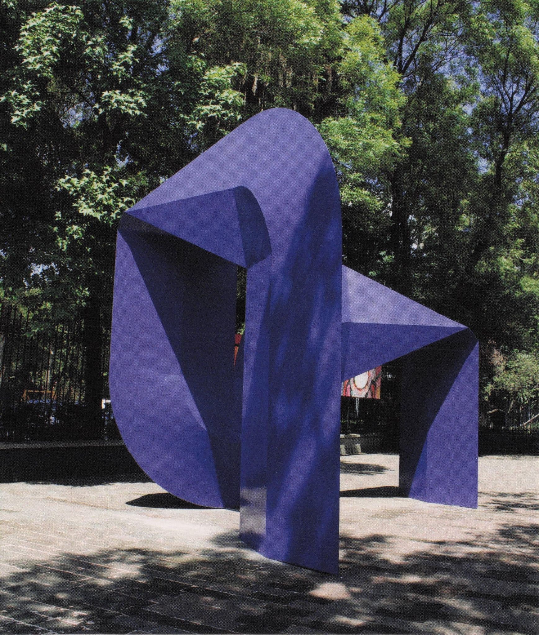 Blue Abstract Art Sculpture Paseo De La Reforma Mexico Photo Postcard