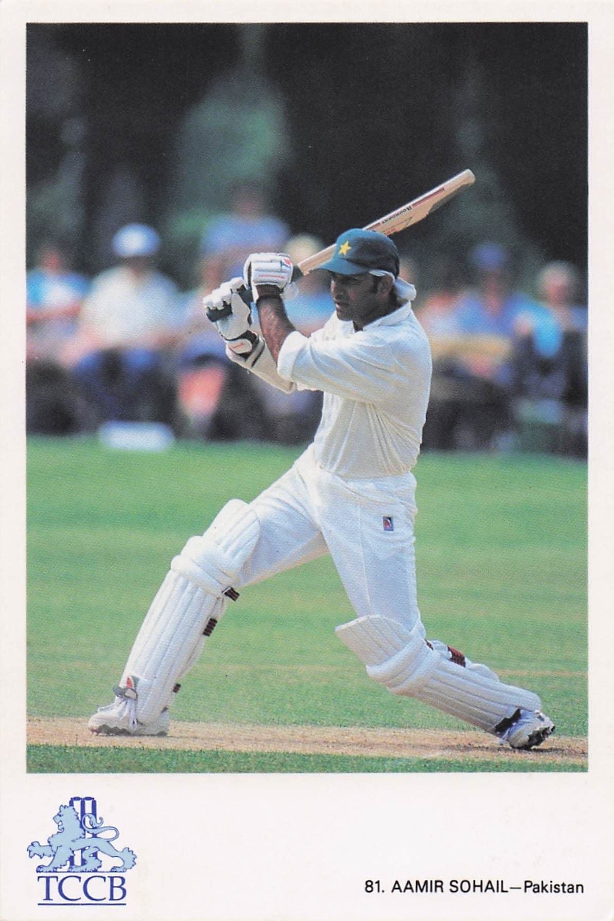 Aamir Sohail Pakistan TCCB Classic Cricket Photo Postcard