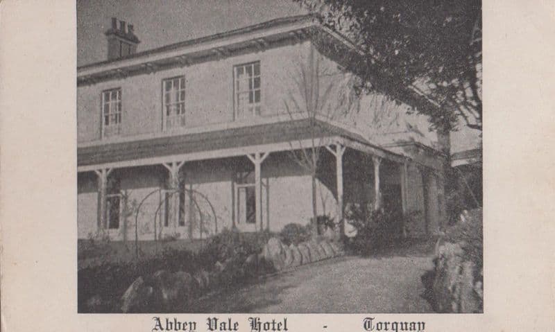 Abbey Vale Hotel Torquay Antique Postcard