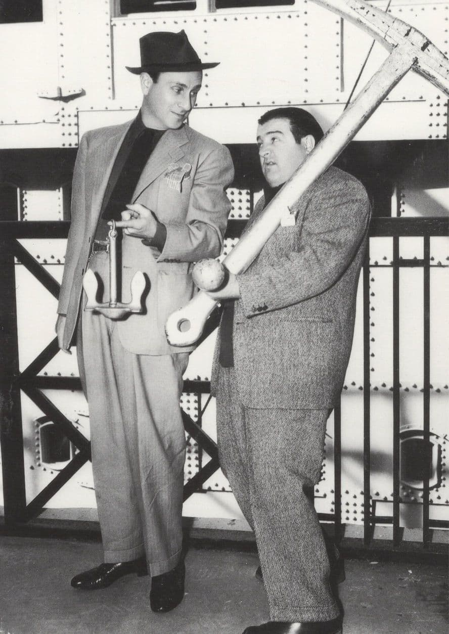 Abbott & Costello Anchors Away Ship Comic Film Photo Postcard