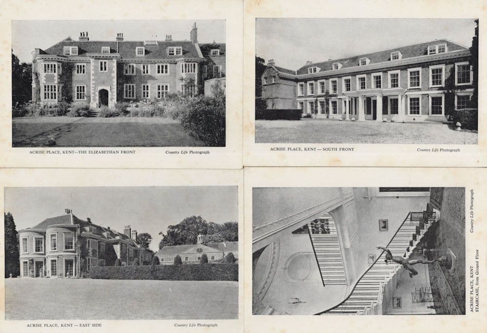 Acrise Place Kent Staircase Gardens 4x Plain Back Postcard s