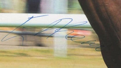 Addie Ahern Hand Signed Horse Race Jockey Picture Autograph