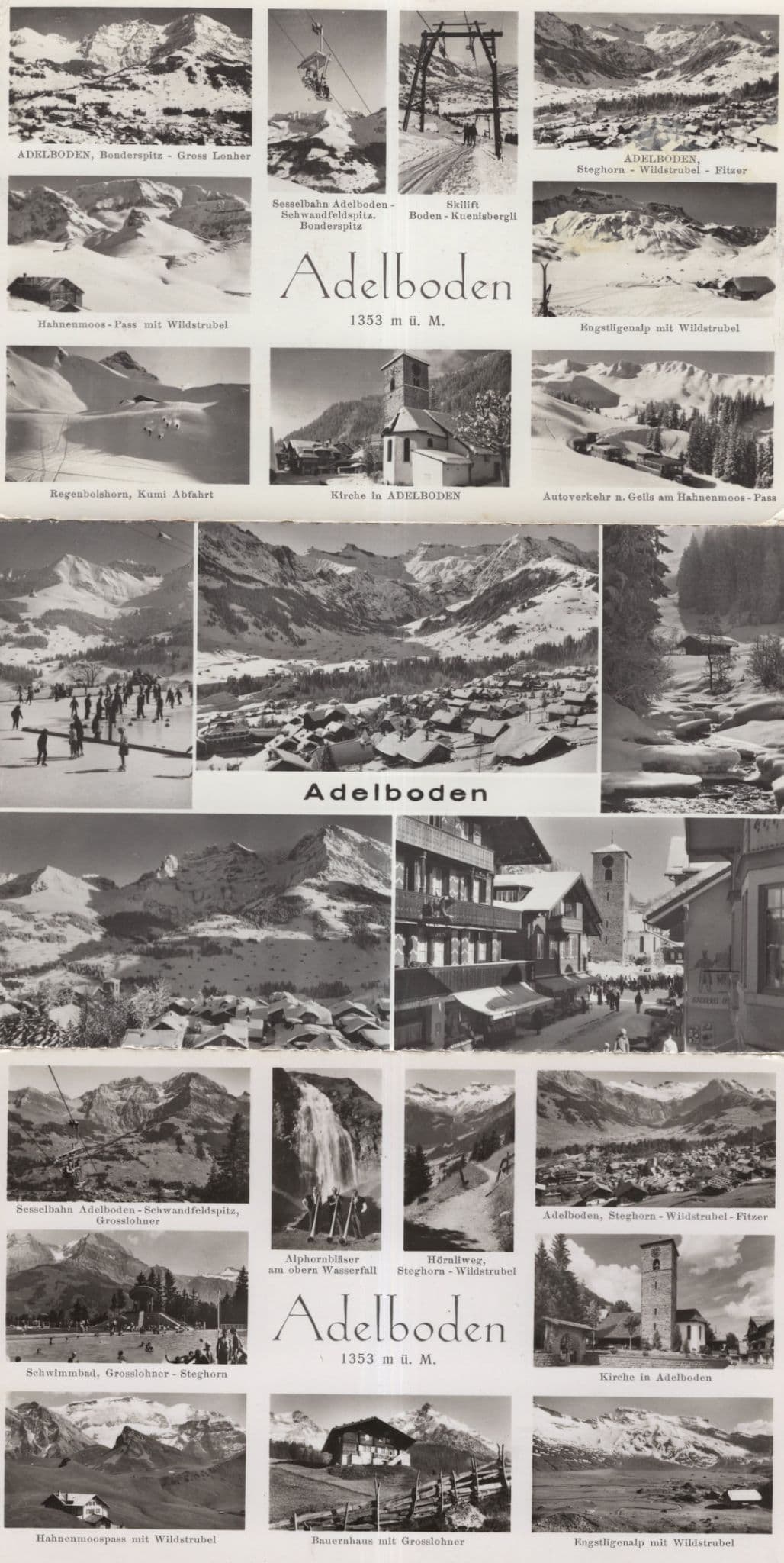 Adelboden 3x Vintage Switzerland Postcard 19 Photo s