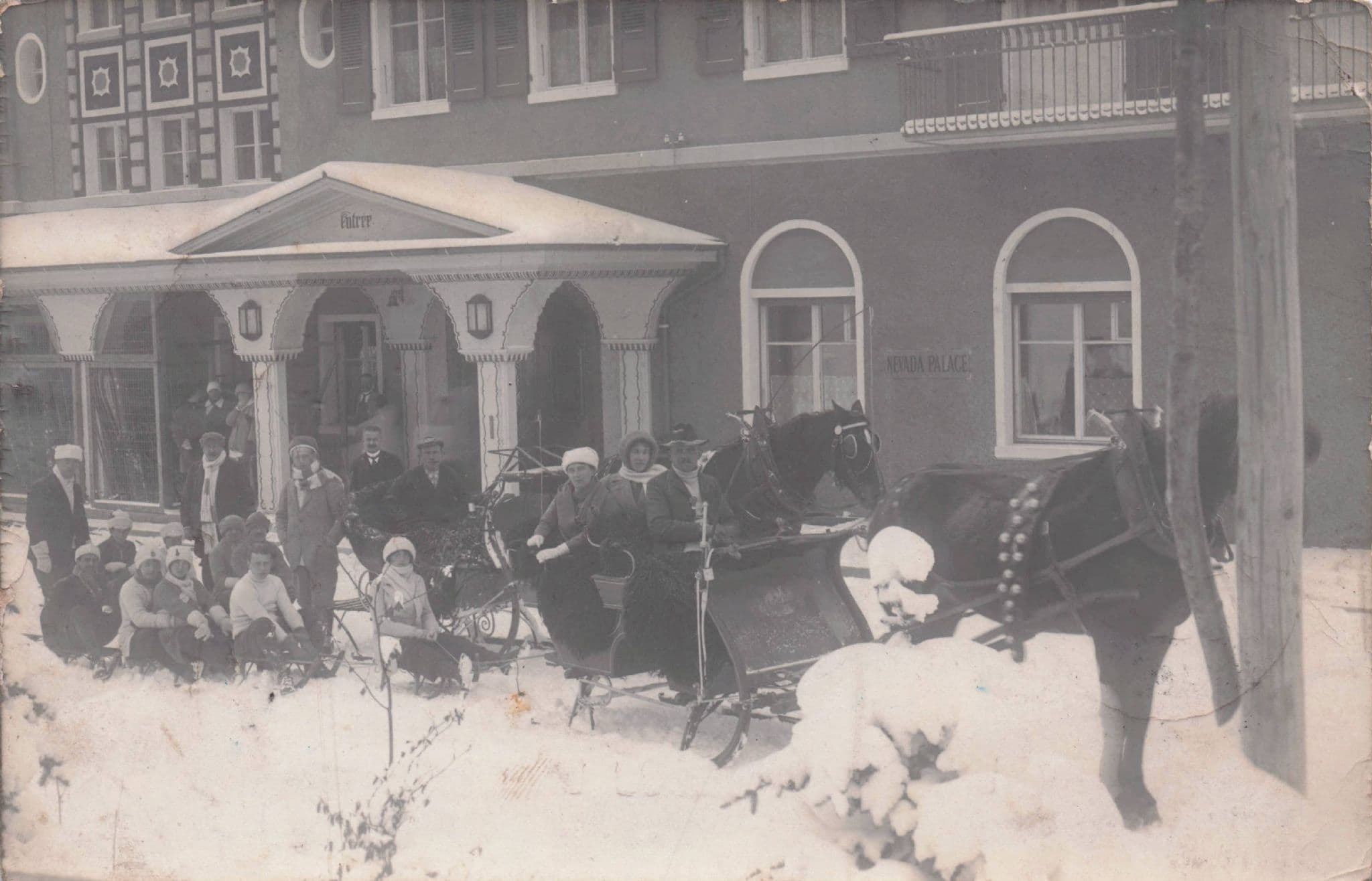 Adelboden Switzerland From Nevada Palace Hotel Old Postcard