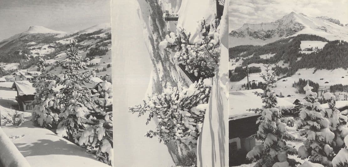 Adelboden Switzerland Winter Beautiful Snow 3x Swiss Postcard s