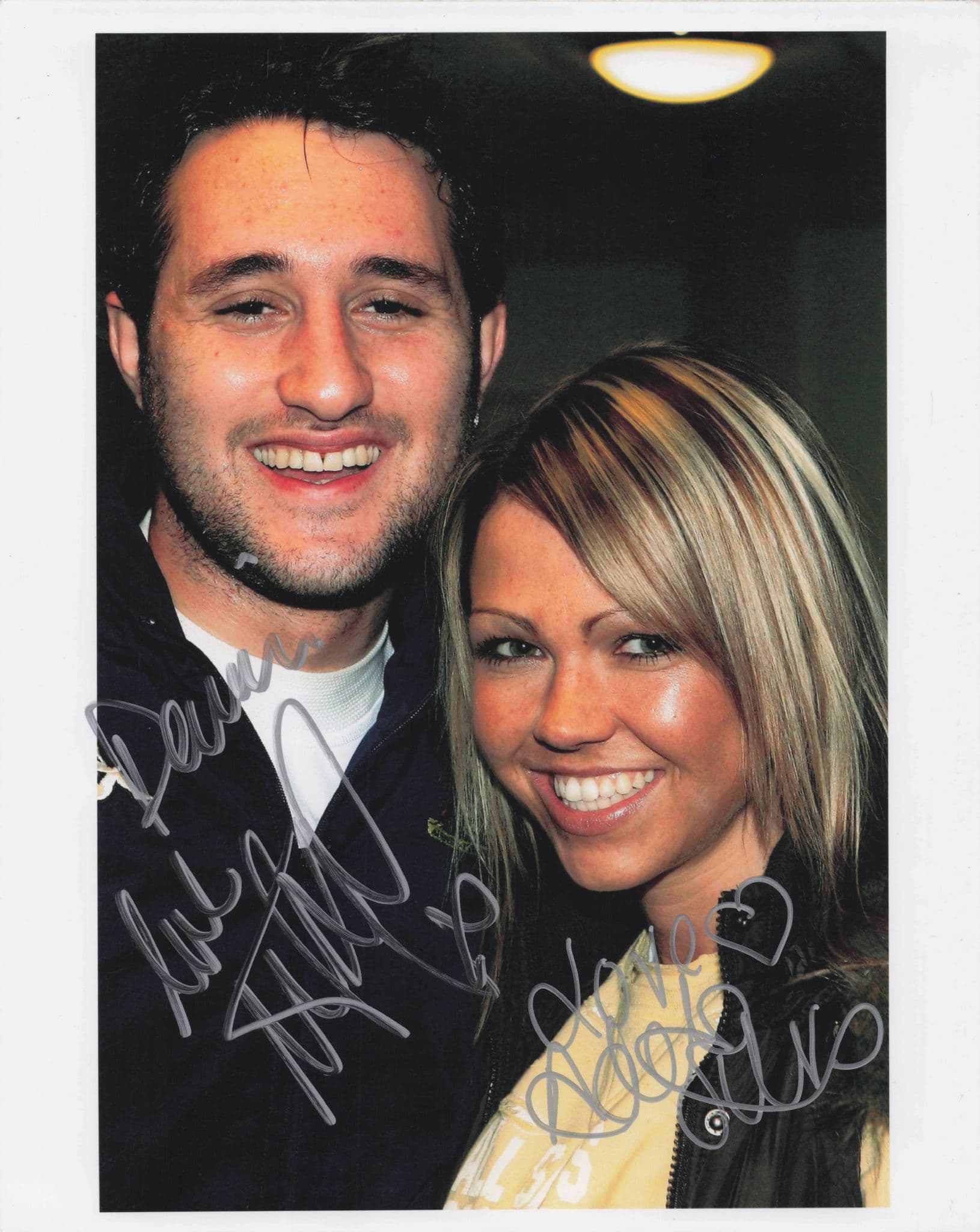 Adele Silva Emmerdale with Antony Costa Blue Singer 10x8 Hand Signed Photo