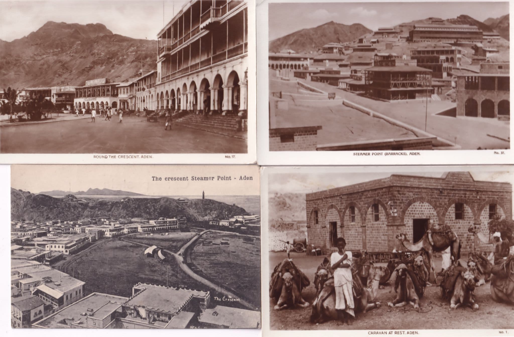 Aden Steamer Point Caravan Camels Middle East 5x Old Postcard s