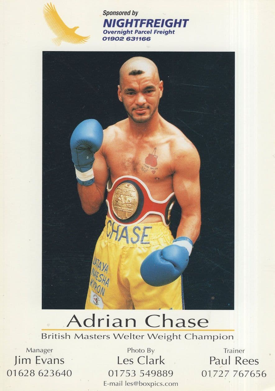 Adrian Chase British Boxing Champion Rare Media Publicity Photo Card