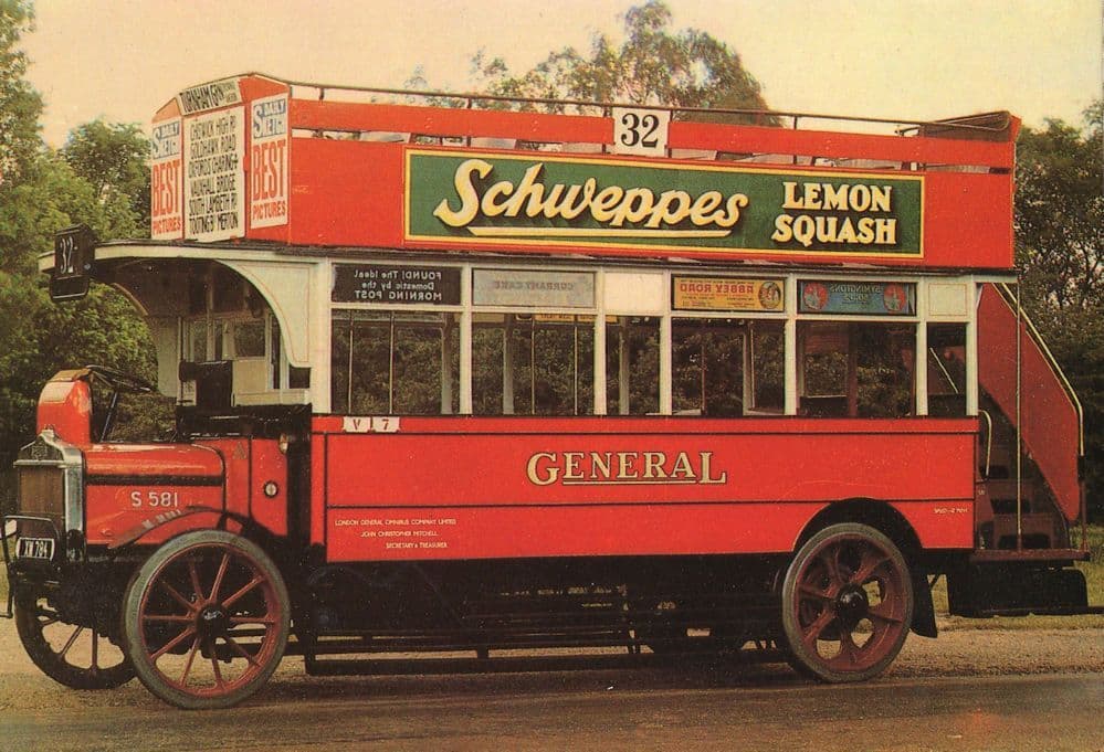 AEC S 581 Type Bus 1920 London Transport Bus Postcard