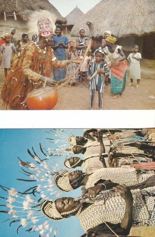 Africa The Wizards Dance Tribal 1970s Photo Postcard s
