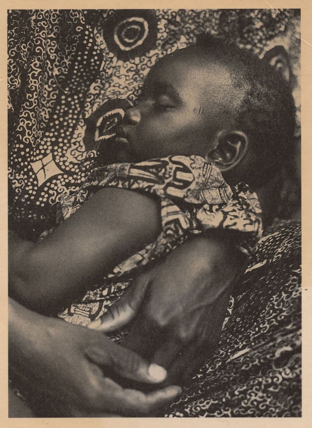 African Baby In Mothers Arms Postcard