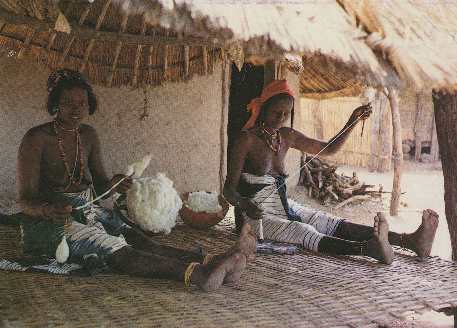 African Cotton Tea Sellers Crafts Traders Postcard