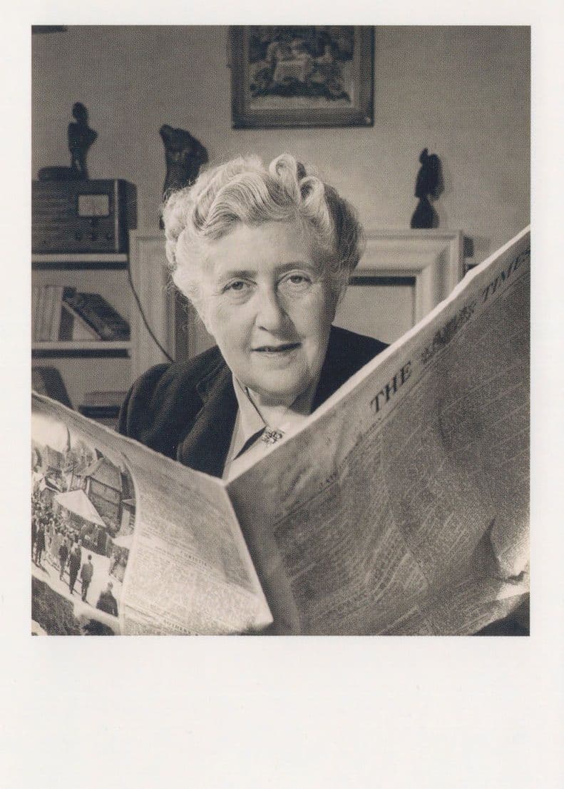 Agatha Christie Murder Book Author Rare Gallery Photo Postcard