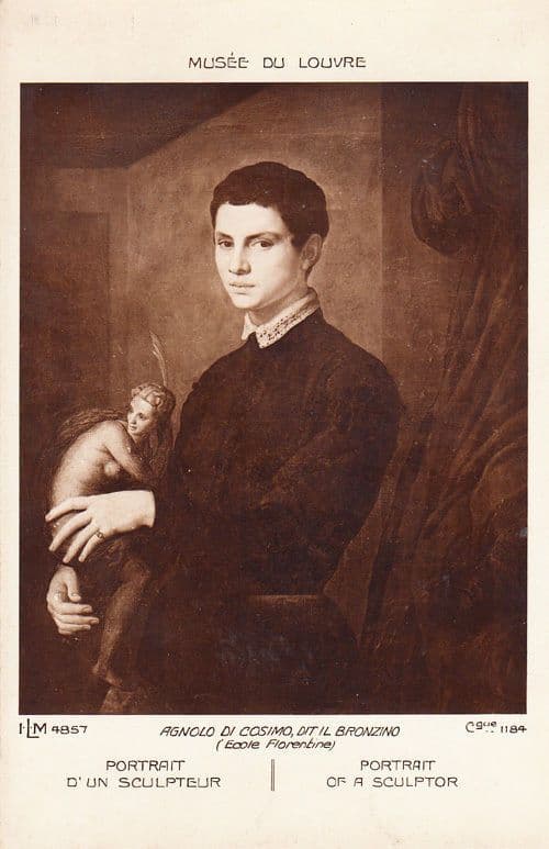 Agnolo De Cosimo Ecole Florentine Museum De Louvres Sculptor Painting Postcard