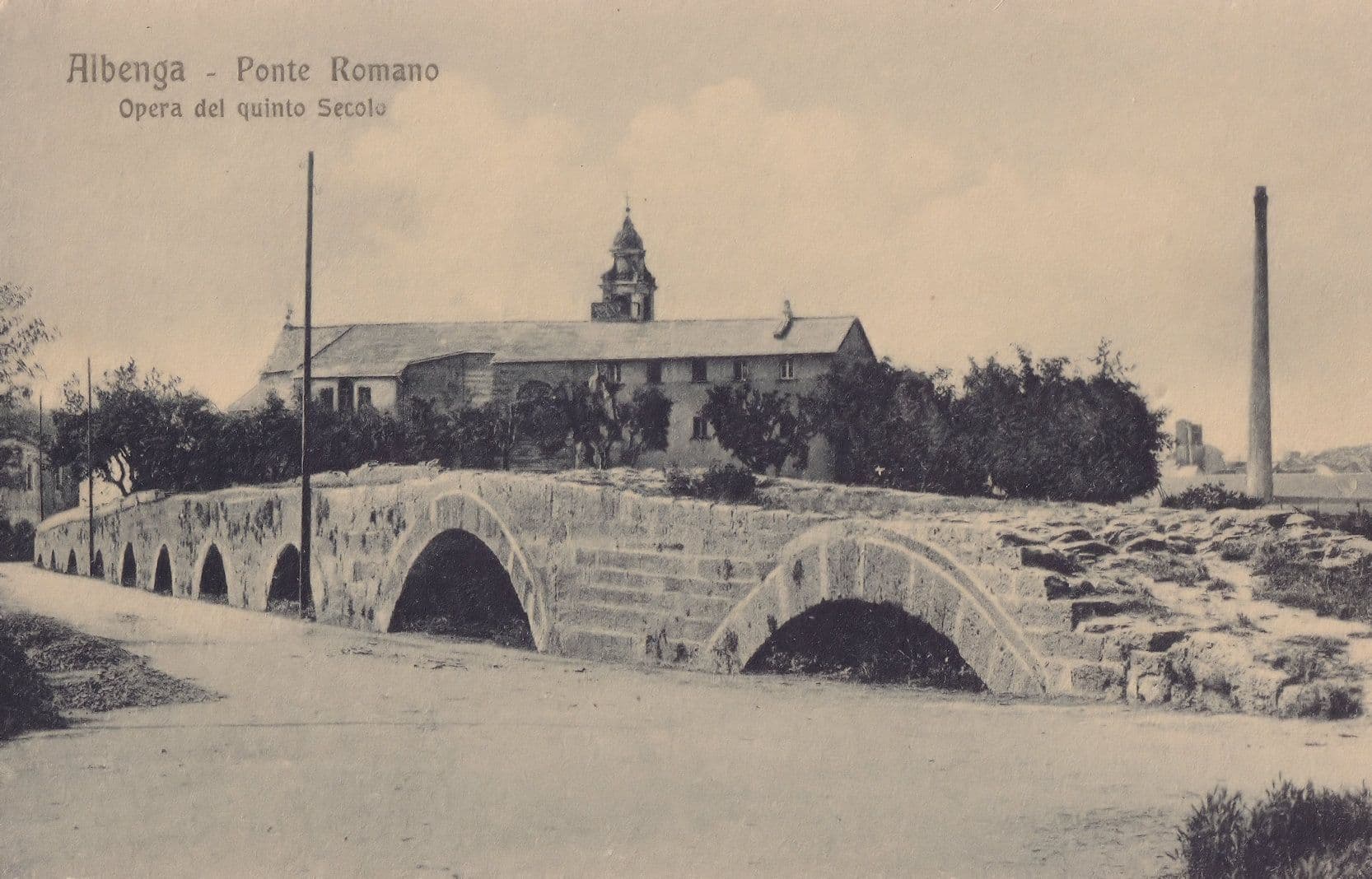 Aibenga Ponte Romano Italy Postcard