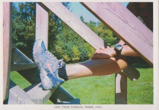 Air Kantara Shoes Maria Guida Rome Italy Marathon Win Parma Advertising Postcard