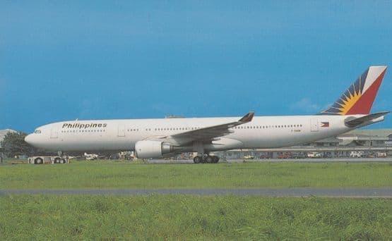 Airbus Industrie A330-301 F-OHZM Plane Philippines Airlines at Manila Postcard