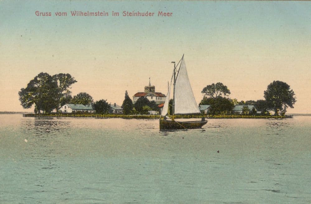 AK Gruss vom Wilhelmstein im Steinhuder Meer German Old Postcard